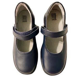 SCHOOL ISSUE Prodigy Navy Leather Mary Jane Shoe Strap Size 13 M